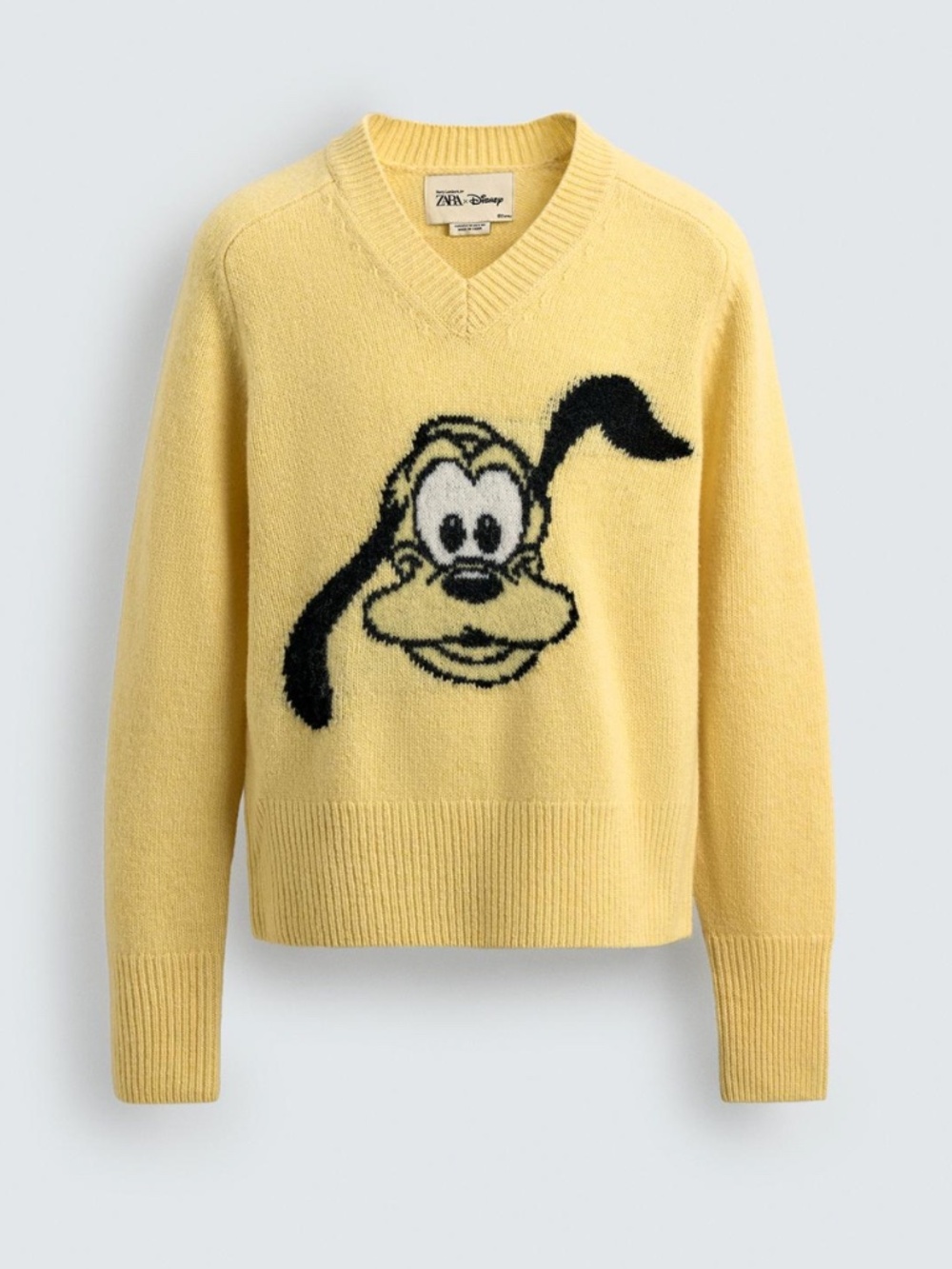 Harry Lambert for Zara x Disney 2025 Yellow Pluto Wool Sweater